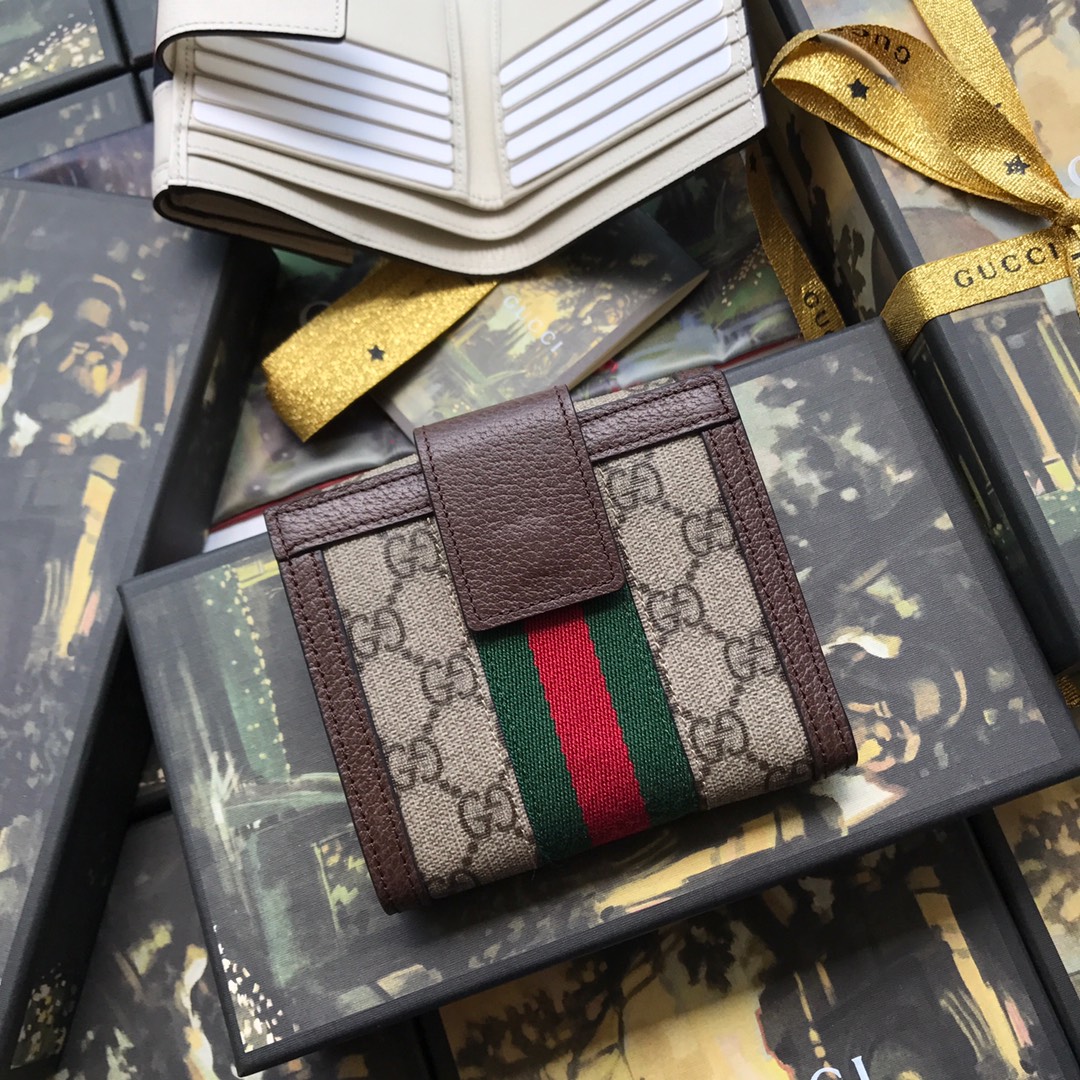 Gucci Ophidia GG French Flap Wallet 523173